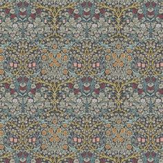 an ornate wallpaper with many different colors and patterns