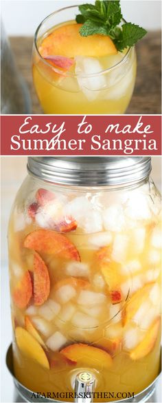 an easy to make summer sangria recipe in a jar