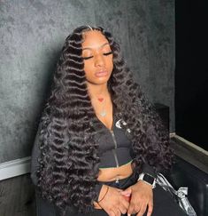 Loose Deep Wave - Glueless 13X6 Lace Front Wig – Ishow Hair Slot Zeus, Crimped Hair, 4c Natural, Deep Wave Hairstyles, Hot Hair Styles, Dope Hairstyles