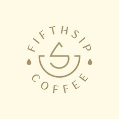 a coffee shop logo with the letter effthslip coffee on it's side