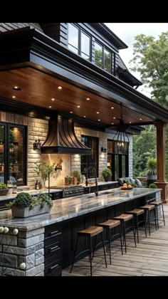 Patio Pergola, Outdoor Patio Designs, Backyard Pavilion, Backyard Kitchen, Outdoor Kitchen Patio, Casas Coloniales, Outdoor Decor Backyard, Outdoor Kitchen Design, Backyard Patio Designs