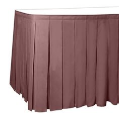 a table skirt with pleated edges