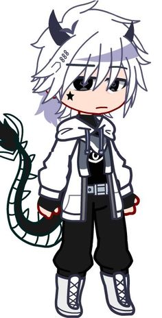 an anime character with white hair and black pants, holding a snake in his hand