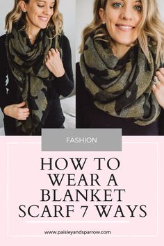 Woven Scarf Knot, How To Tie A Chunky Scarf, How To Wear An Oblong Scarf, Long Rectangular Scarf Tying, How To Wear A Wool Scarf, How To Tie Large Scarf, Infinity Scarf How To Wear, How To Scarf Wrap, How To Wrap A Scarf