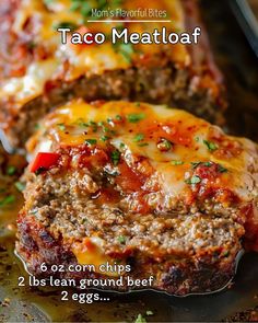 meatloaf with cheese and tomato sauce on top