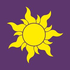 the sun on a purple background