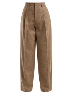 Riska herringbone wool-blend trousers | Joseph | MATCHESFASHION.COM US Brown Pants, Mode Inspo, Mode Vintage, Retro Outfits, Pretty Outfits