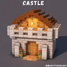 an image of a castle made out of bricks and wood with the words castle above it