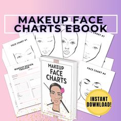 "Makeup eBook, Makeup workbook, Makeup artist planner, Makeup practice sheets, makeup artist workbook, makeup guide, makeup beginner practice workbook, makeup  ebook for beginners, MUA sheets, MUA forms, Makeup artist forms, beauty workbook, makeup guide, printable makeup guide, eBook ✨FACE CHARTS EBOOK FOR MAKEUP DESIGNS!  This is a complete eBook with more than 10 pages of realistic face charts for makeup practice. You can print it unlimited times, so you have endless face chart sheets to make Eyeliner Practice Sheet, Practice Makeup Face, Makeup Practice Sheets, Blank Face Chart, Mua Quotes, Artist Planner, Printable Makeup, Thai Makeup, Makeup Beginner