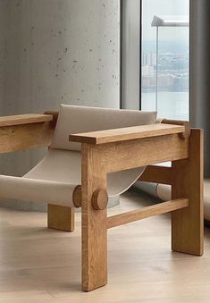 a wooden chair sitting on top of a hard wood floor