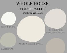 the whole house color palette sheryln - williams, main interior & exterior paint colors