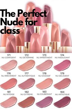 L'Oreal Paris Colour Riche Le Nu are the perfect nude lip colors for all your classes L'oreal Lipstick Shades, Loreal Color Riche Lipstick Swatches Shades, Loreal Riche Matte Lipstick Swatches, Medora Lipstick, L’oréal Lipstick Swatches, L’oréal Pink Lipstick, Bottom Lip, Upper Lip, Nude Lip