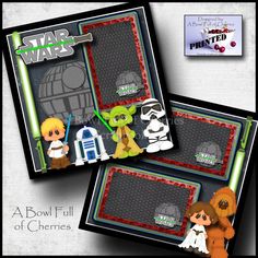 STAR WARS vacation 2 premade scrapbook pages printed paper layout by Cherry 0229 | eBay Glenda The Good Witch, Scrapbook Design Layout, Paper Layout, Disney Scrapbooking Layouts, Disney Scrapbook Pages, Star Wars 2, Scrapbook Tutorial, Premade Scrapbook, The Good Witch