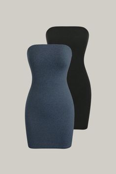 Indulge in the sophistication of our alluring Solid Color Bodycon Tube Dress. This dress boasts a tasteful and stylish design, featuring a sultry backless and rib-knit detailing. The bodycon fit and strapless neckline exude an upscale and exclusive aura. Crafted from a luxurious knitted fabric, this mini dress hugs your curves and flatters your natural waistline. With no sheer fabric and medium stretch, this dress truly embodies elegance and comfort. 95% Polyester, 5% Elastane Please allow 3-5 b Bandage Jumpsuits, Strapless Neckline, Plus Size Jumpsuit, Plus Size Shopping, Sheer Fabric, Tube Dress, Denim Jumpsuit, Shop Swimwear, Sheer Fabrics