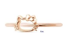 U-TREASURE Hello Kitty Sanrio Ring 14k Rose Gold Japan Kawaii Cute Gift New F/S | eBay Hello Kitty Jewelry, Cat Ring, Cute Bracelets, Cute Gifts, Floral Rings, Women Rings, Gold Rings, Hello Kitty, Handmade Items