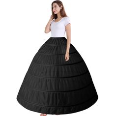 PRICES MAY VARY. Hoop Petticoat for women: The petticoat skirt are bendable. If you get in a car, you can fold the sides of the dress up so that you have the sides of your dress and hoop skirt sitting on your lap. When you stand up, the crinoline petticoat for women will go back to normal. Shape the Full Dome : The Full Petticoat for women is Single Layer with Six STRONG ADJUSTABLE Hoops to let you move freely. FULL SHAPE petticoat skirt goes Perfect with Wedding Dresses Ball Gown and any Formal Hoop Petticoat, White Petticoat, Petticoat Skirt, Hoop Skirt, Wedding Dresses Ball Gown, Dresses Ball Gown, Half Slip, Skirt For Women, Under Dress