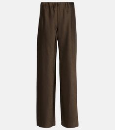 Fluid satin straight pants in brown - Vince | Mytheresa Pants Png, Vince Clothing, Brown Satin, Satin Pants, Brown Silk, Silk Pants, Pants Straight, Fall 2024, Straight Pants