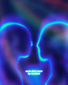 an image of two people with neon lights on their faces and the words, we can't move my attention