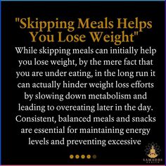 Let’s debunk common myths and misconceptions about weight loss, so we can empower ourselves to make informed decisions and adopt sustainable, evidence-based strategies for achieving our health and fitness goals. Remember, there are no shortcuts or quick fixes when it comes to weight loss—patience, consistency, and a holistic approach are key to long-term success. And stay tune for part 2 of these series. Tells us which one surprised you the most? #WeightLossMyths #weightlosslies #fastw... Slow Down Metabolism, Fact Or Fiction, Health And Fitness Goals, Stay Tune, Common Myths, Balanced Meals, Holistic Approach, Energy Level, How To Run Longer