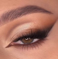 Natural Color Makeup Looks, Soft Gold Smokey Eye, Formal Make Up Brown Eyes, Brown Neutral Makeup Looks, Natural Glam Formal Makeup, Prom Makeup Round Eyes, Brown Smokey Eye Hooded Eyes, Party Makeup Smokey Eye, Light Eyeshadow Looks For Blue Eyes