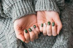 11 Winter Nail Polish Colors for Fair Skin - That Looks Cozy - Nail Polish Colors Winter, Lime Green Nails, Winter Nail Polish, Neon Green Nails, Dark Green Nails, Green Nail Polish, Cute Nail Art, Unique Nails, Fall Nail Designs