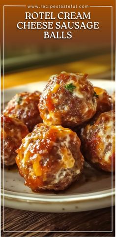 several cheese balls on a plate with the words, hotel cream cheese balls above them