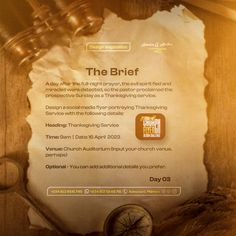 an advertisement for the website called the brief