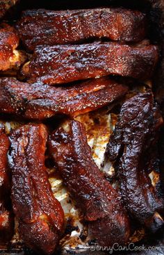 the ribs are cooked and ready to be eaten in the oven for dinner or as an appetizer