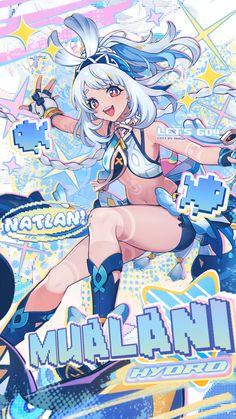 Mualani Paper Craft, Genish Impact Wallpaper, Kinich And Mulani Genshin, Mualani Wallpaper Phone, Genshin Cute Wallpaper, Natlan Wallpaper, Genshin Impact Natlan Characters, Mualani Aesthetic, Mualani And Kinich Matching Pfp