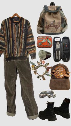 Earthy Outfits Aesthetic, Mood Clothes, Kei Fashion, Earthy Style, Aesthetic Outfits Men