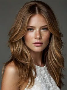 Flushed Cheeks Aesthetic, Haircuts For Medium Length Hair, Beauty Tips For Hair, Long Red Hair, Haircuts For Long Hair, Creative Hairstyles, Strawberry Blonde, Layered Haircuts, Model Hair