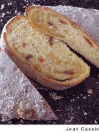 a piece of bread that has been cut in half