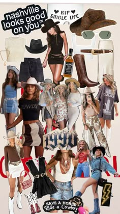 Cowgirl Style Outfits Party, Line Dancing Outfits, Western Bachelorette Party Outfits, Bar Hopping Outfit, Denim Cowgirl Outfit, Cowgirl Party Outfit, Nashville Bachelorette Party Outfit, Cowgirl Birthday Outfit, Cowgirl Bachelorette Party Outfits