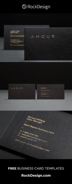 black and gold business card mockup with metallic foil on the front, back and sides