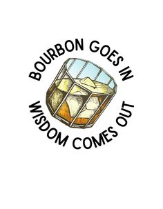 the bourbon goes'n logo on a white background