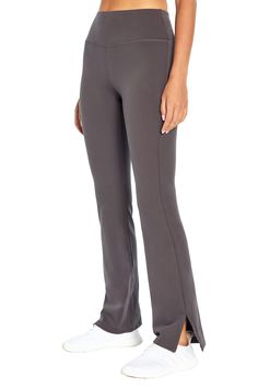 PRICES MAY VARY. High-rise yoga pant with 4" curved Tummy Control waistband for full coverage and slimming compression. These yoga pants perfectly contour your body and the flared bootleg and side slit detail provides a straighter and slender leg look. These bootcut pants with a 5" side slit detail are perfect for any casual wear, gym, workout, and yoga. Inseam: 32 inches High Rise Yoga Pants, Bootcut Pants, Yoga Pant, Yoga Women, Yoga Clothes, Gym Workout, Trousers Women, Yoga Pants, Casual Wear