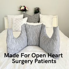 Our open heart surgery pillow that wraps around your torso will become your new best friend just like our heart pillows have been to heart patients.  If you are looking for the perfect gift to give a friend or loved one who has an upcoming surgery - whether it be a CABG Surgery, Bypass, Abdominal Surgery, Hernia Repair, Kidney Surgery, Mastectomy or Lumpectomy, you've come to the right place. We have sold thousands of our various pillows to hospitals and individuals through our regular website s Heart Surgery Recovery, Kidney Surgery, Surgery Gift, Open Heart Surgery, Abdominal Surgery, Heart Pillows, Hospital Gifts, Bypass Surgery, Heart Surgery