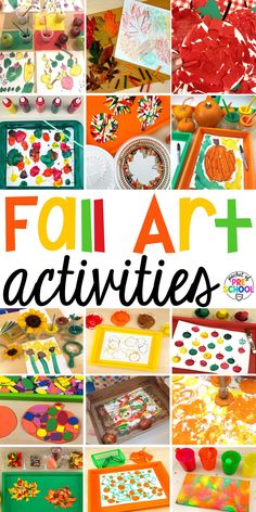 collage of art activities for kids and adults