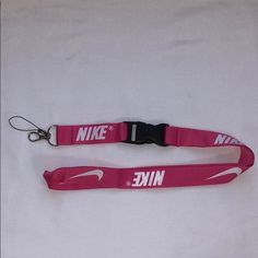 Brand New Without Tags. Nike Pink And White Lanyard Id Badge Holder Keychain Approx 20" Length Colors: Pink & White Nike Keychain, Nike Sports Bag, Black Nike Hat, Nike Lanyard, Air Jordan Red, Black Lanyard, Black Keychain, Nike Gold, Nike Accessories