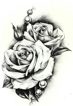 Tato Tradisional, Rose Drawing Tattoo, Kunst Tattoos, Geniale Tattoos, Rose Tattoo Design, Rose Drawing, Roses Drawing, Fake Tattoos, Trendy Tattoos