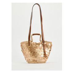 Basket bag with sequined exterior. Handle and adjustable shoulder straps. Features an interior pocket. Height x Length x Width: 11.2 x 13.3 x 4.8 inches (28.4 x 33.8 x 12.2 cm) Summer Bucket Bag With Gold-tone Hardware For Shopping, Zara Crossbody Party Bag, Zara Crossbody Bag For Party, Zara Bucket Shoulder Bag, Gold Bucket Bag With Detachable Strap For Shopping, Gold Top Handle Shoulder Bag For Spring, Zara Rectangular Party Bags, Summer Party Bag With Double Handle, Summer Party Bags With Double Handle