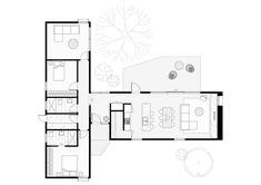 the floor plan for a modern house