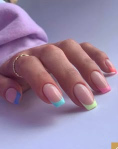 French Tip Acrylic Nails, Simple Acrylic Nails, Cute Gel Nails, Acrylic Nails Coffin Short, Summer Acrylic Nails, Short Acrylic Nails Designs, Fire Nails, Funky Nails, Pretty Acrylic Nails