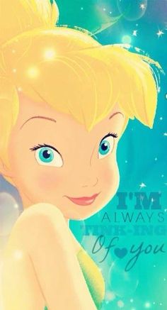 tinkerbell from the movie tinkerbell is looking at something with blue eyes