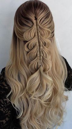 Bridal Hair With Braids, Best Prom Hairstyles, Hair With Braids, Half Braided Hairstyles, Curly Prom Hair, Simple Prom Hair, Prom Hair Down, French Braid Hairstyles, Elegant Wedding Hair