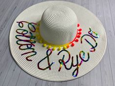 THIS LISTING IS FOR YOUR PERSONALIZED STRAW SUMMER BEACH FLOPPY HAT WRITTEN ON MULTICOLOR SEQUINS To see all the listings for items in my store, you can click below: https://etsy.me/2wfDgp4 🏝HOW TO ORDER🏝 Choose Hat color & Trim Type Personalization ⛱Name or quote ⛱Date needed by (IF ANY) -Personalization wording details. I will write the hat with the exact spelling and capitalization you have provided, so please triple check your selections and text before placing an order. You are more t Fun Sun Hat For Vacation, Fun Flat Brim Sun Hat For Beach, Fun Flat Brim Sun Hat For The Beach, Fun Adjustable Straw Hat For Vacation, Floppy Straw Hat For Summer Vacation, Adjustable Fun Straw Hat For Vacation, Floppy Sun Hat For Summer Vacation, Fun Flat Brim Sun Hat For Vacation, Multicolor Straw Hat For Summer Festivals