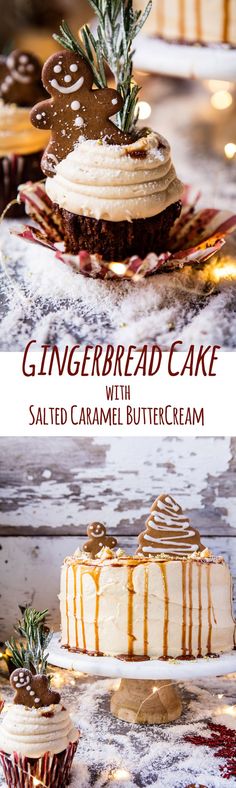 gingerbread cake with salted caramel butter cream