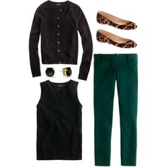 Hunter Green Pants, Dark Green Pants, Leopard Print Shoes, Print Shoes, Wear Green, Beautiful Picture