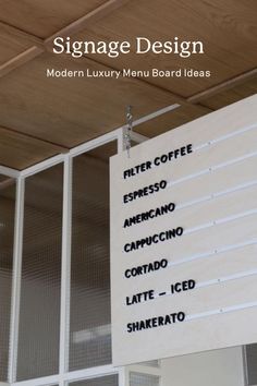 Menu Signage, menu design, coffee shop interior design, small cafe design