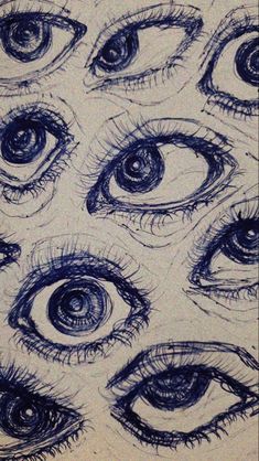 several different types of eyes are shown in this drawing technique, which is used to draw the